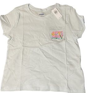 Girls Old Navy NWT White Short Sleeve Girls Graphic Tee Size Medium